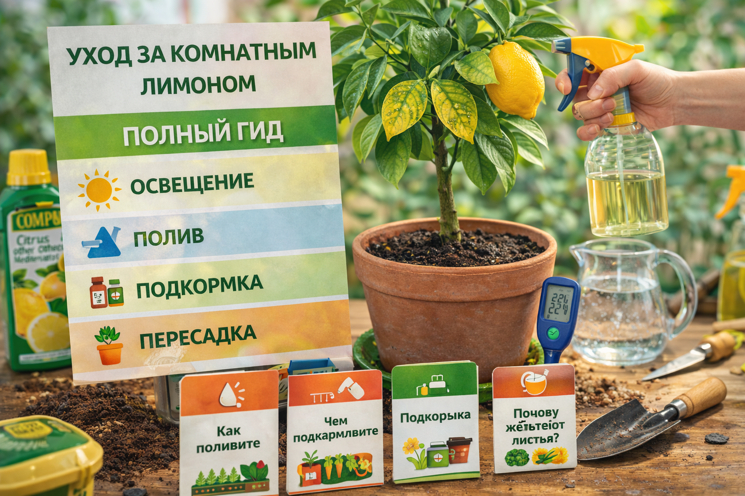 Уход за лимоном