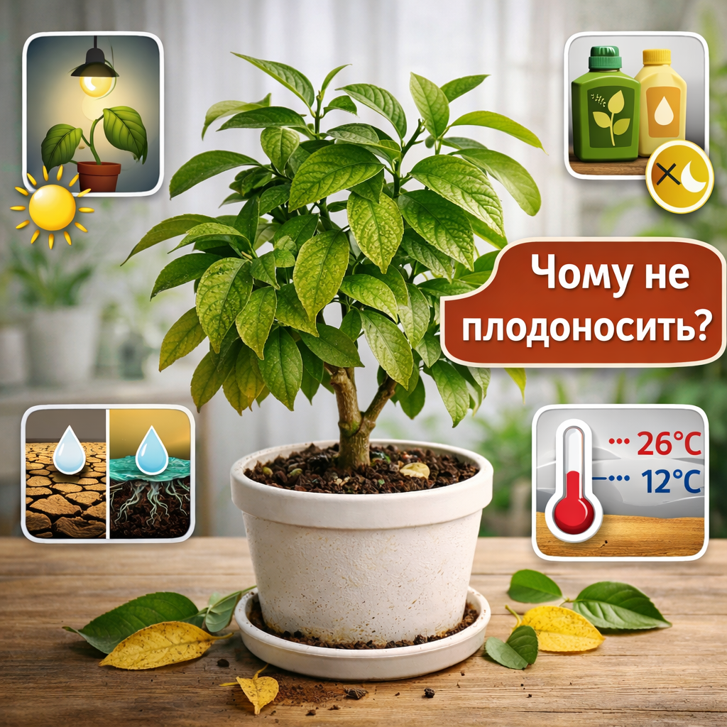 Чому лимон не плодоносить