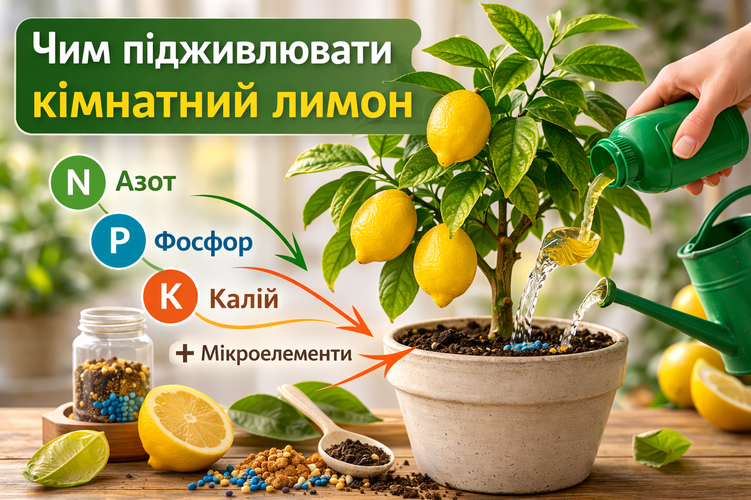 Підживлення лимонів